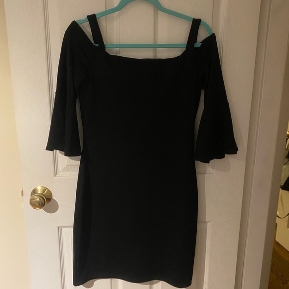 *NWT Susana Monaco Black Above Knee Black Eleanora Dress- SZ LG - Picture 6 of 16
